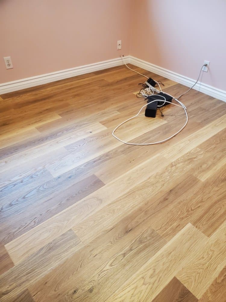 Bedroom with new floor and paint
